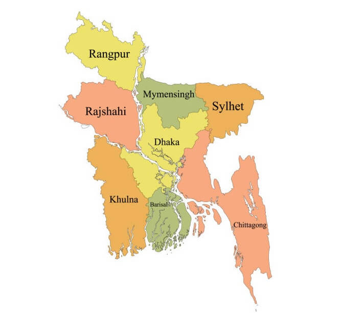Districts of All Division Bangladesh
