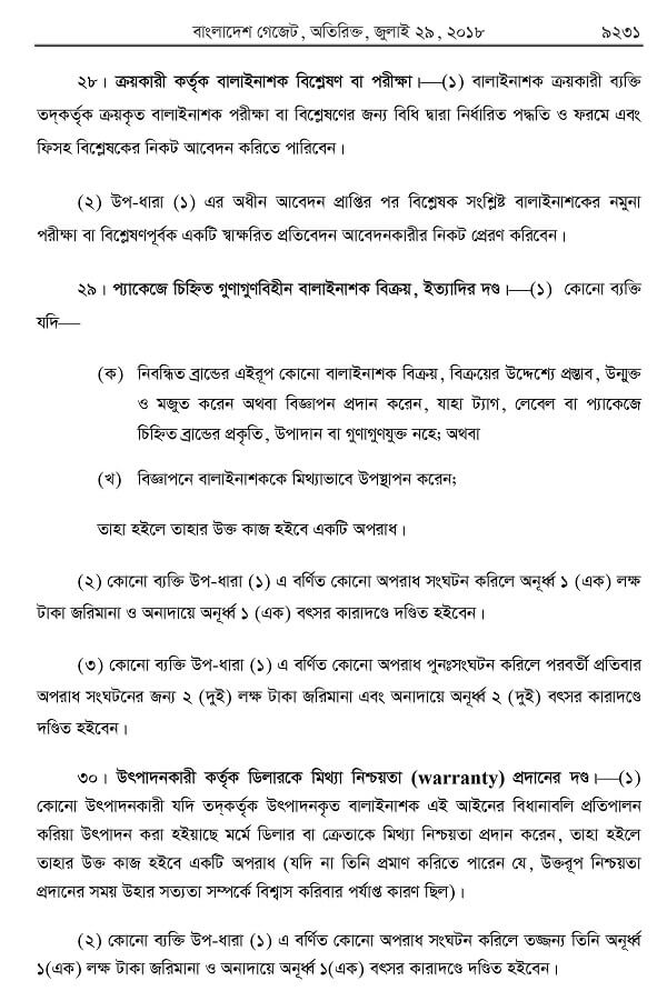 Bangladesh Pesticides law 2018